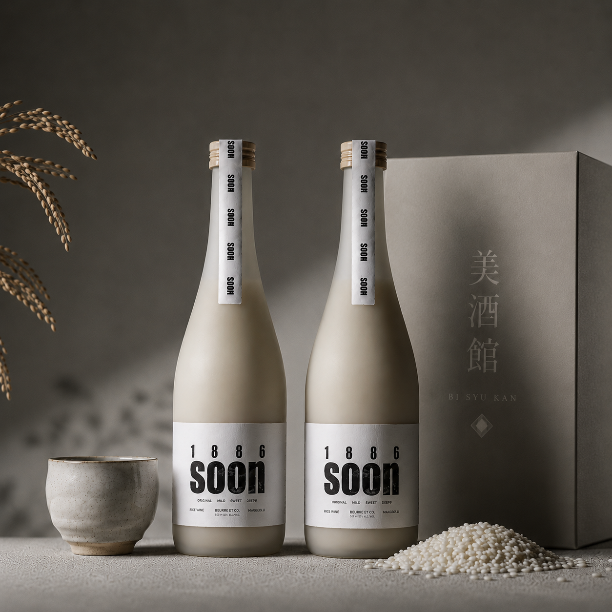 【soon】プレミアム マッコリ 2本セット （500ml x 2本）