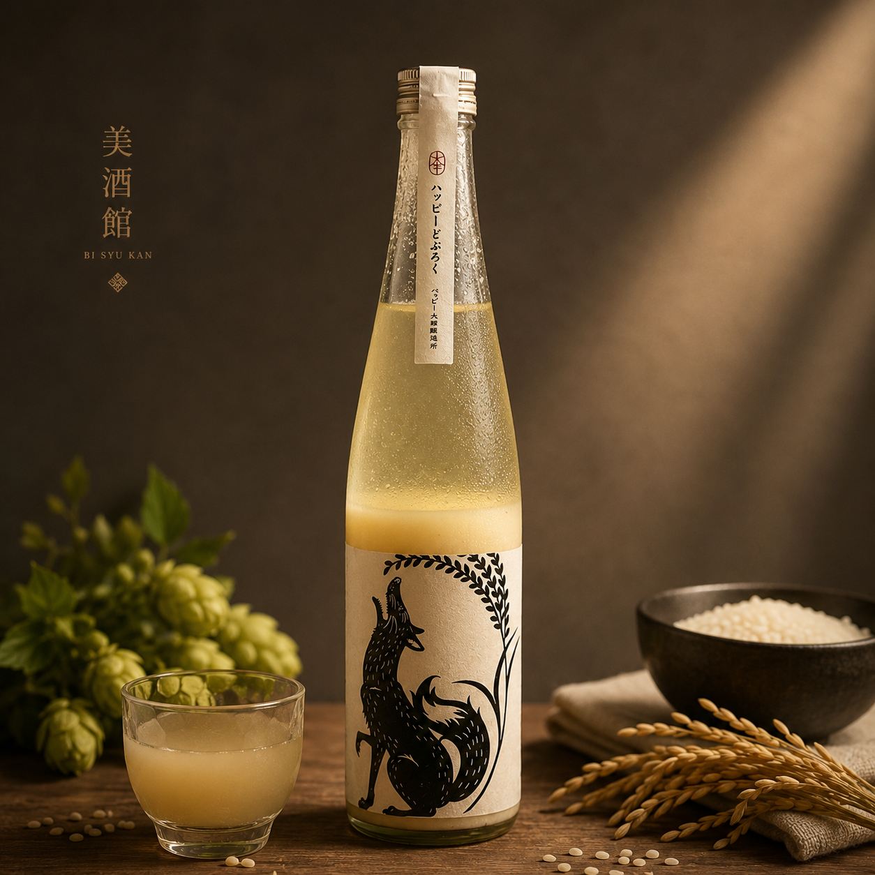 【癒しと養生のお酒】ハッピーどぶろく 穂の恵み 480ml （キツネ柄ラベル） 誕生日 ギフト