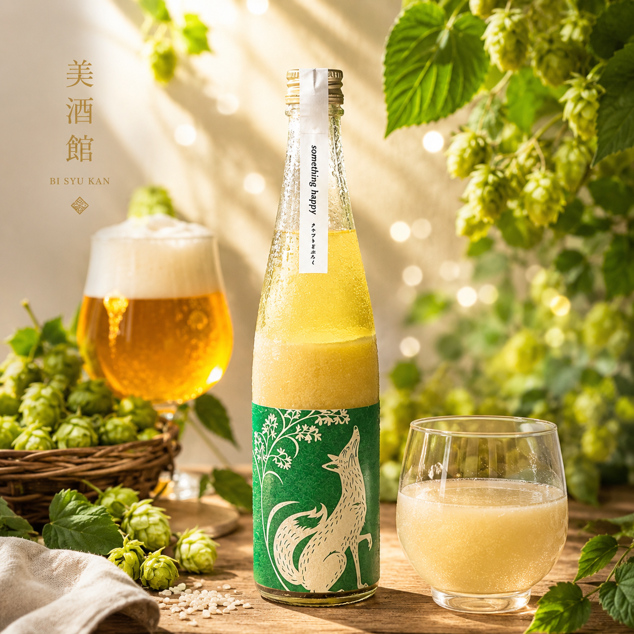 【新感覚クラフト酒】ハッピーどぶろく ホップ香る濁り酒 8% 480ml 誕生日 お祝い