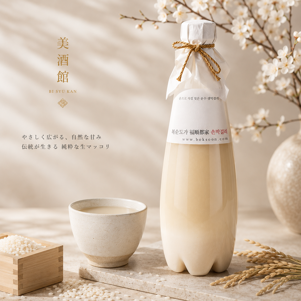高級マッコリ 福順都家 手造りマッコリ（白）935ml【韓国 ボクソンドガ】