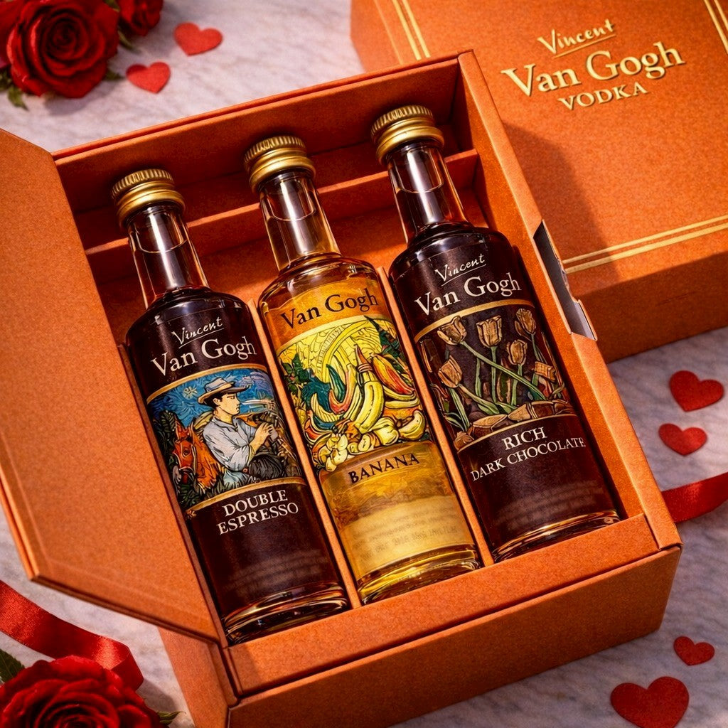 ホリデーウォッカギフト|Van Gogh VODKA（ヴァンゴッホ）ミニ3本セット（各50ml）