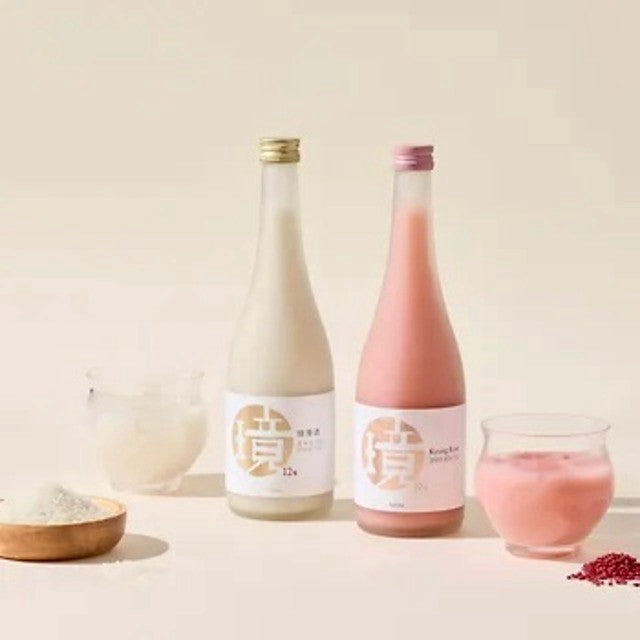 ソンシギョン監修 | 韓国プレミアム生マッコリ「璄濁酒」12度 紅白セット（ギョンダクシュ オリジナル・ロゼ 各 500ml）