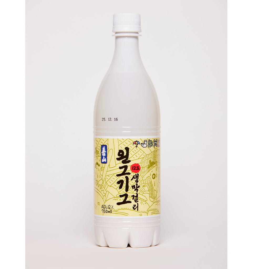極旨生マッコリ 善山ウェングギグ12度 750ml（ソンサン × ウェングギグ左手で描いたキリンの絵）韓国で話題